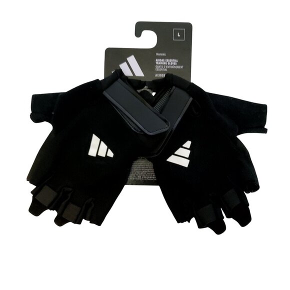 Adidas Fingerless Training Gloves L Black SIZE L - Picture 1 of 3